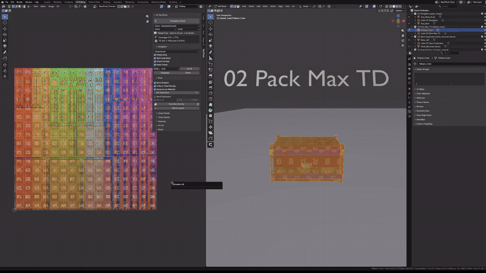 One click Straighten and Pack