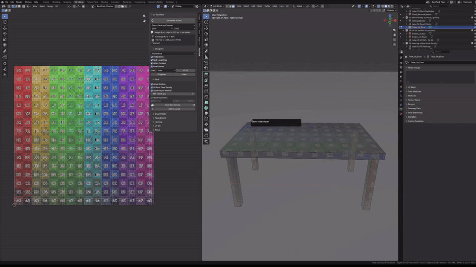 Select Hidden Faces previews what will shrink